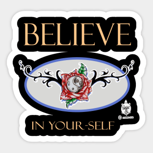 BELIEVE IN YOUR-SELF (YIN & YANG) LOGO Sticker